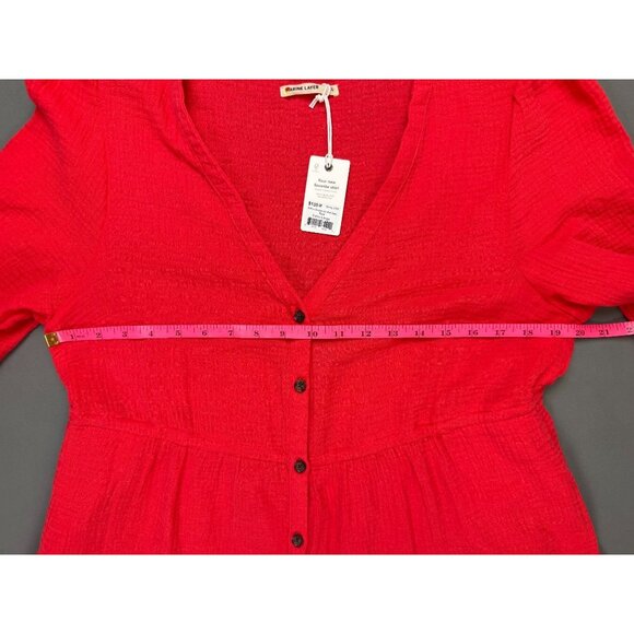 NWT Marine Layer Willow Doublecloth Midi Dress in Red Size XL - Picture 9 of 10